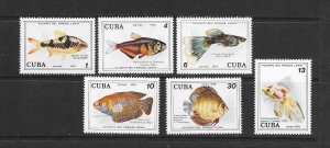 FISH - CUBA #2192-5,C286-7   MNH