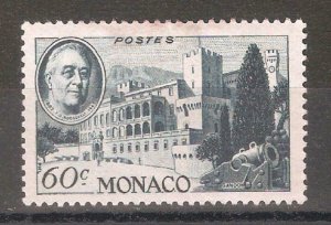 Monaco 1946, US Presidents, Franklin D Roosevelt 60c, Sc # 200, VF Mint Hinged*