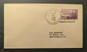 1933 USS Indianapolis Navy Cover to Amsterdam NY Reviewing US Fleet Cancel