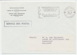 Service cover / Postmark Monaco 1981 International Dog Show Monte Carlo