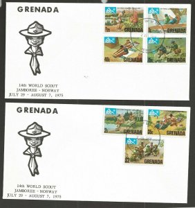 1975 Boy Scouts Grenada 14th World Jamboree Norway FDC