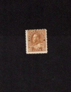 CANADA MNH 10 CENT YELLOW BROWN ADMIRAL STAMP SCOTT # 118b