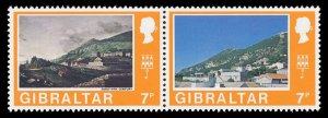 1971 QEII 7p Scenes pair WATERMARK CROWN TO RIGHT OF 'CA' superb MNH. SG 271bw.