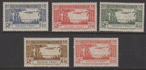 FRENCH SUDAN C1-C5  MINT HINGED