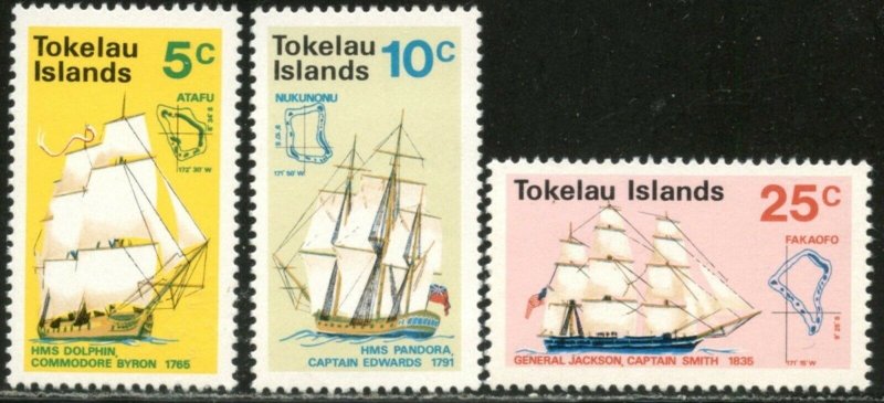 TOKELAU Sc#22-24 1970 Discovery Anniversary Complete Set OG Mint NH