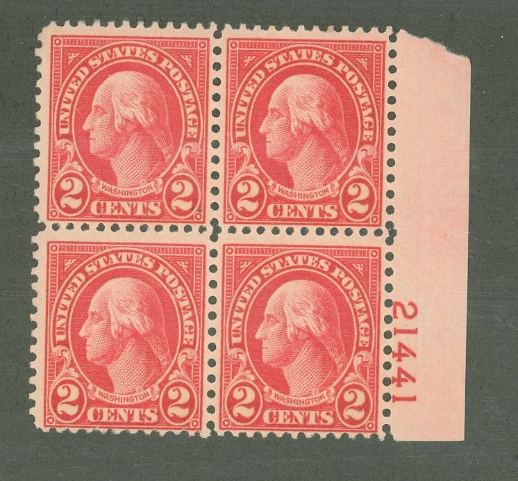 United States #554  Plate Block