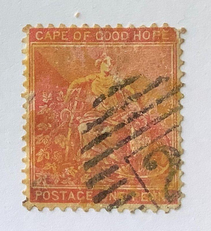 Cape of Good Hope 1882 Scott 34 used - 1p,  Allegory of Hope