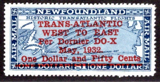 AM13 , NSSC, One Dollar and Fifty Cents, 1932 DORNIER DO - X, Newfoundland