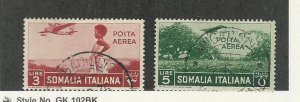 Somalia - Italy, Postage Stamp, #C14-C15 Used, 1936 Airplane, JFZ