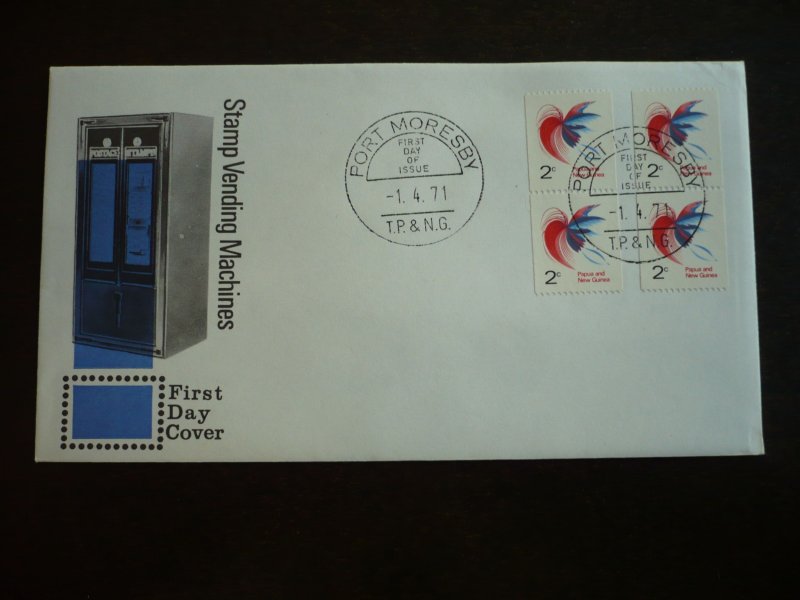 Postal History - Papua New Guinea - Scott# 291a - Coils First Day Cover