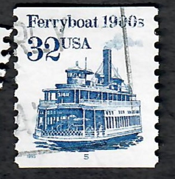 US #2466 Ferryboat Used PNC Single plate #5