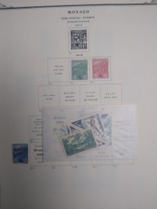 collection on pages Monaco semipostals, postage due QJ: CV $182