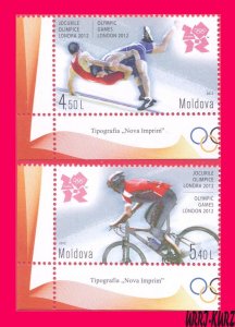 MOLDOVA 2012 Sports Olympic Games London GB UK Wrestling Cycling 2v Sc759-760 NH