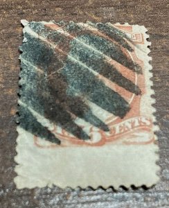 KAPPYSTAMPS  USA #159  1873 6c LINCOLN USED WING MARGIN EXAMPLE  H208