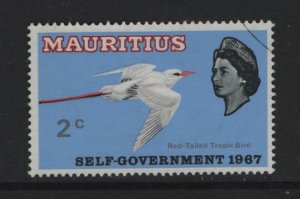 Mauritius  #302  used   1967  birds  2c