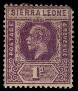 Sierra Leone Scott 123 MH* KGV stamp Wmk 4, Die 2