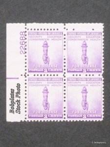 BOBPLATES US #901 Defense Plate Block F-VF MNH DCV=$2~See Details for #s/Pos