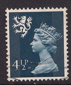 Scotland GB 1974 QE2 4 1/2p Blue Machin used SG S19 ( F40)