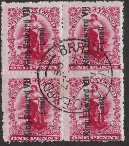 *121A - BLOCK WITH SPECIAL CANCEL - RARE!