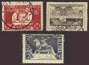 Finland #207-09 used cpl Kalevala