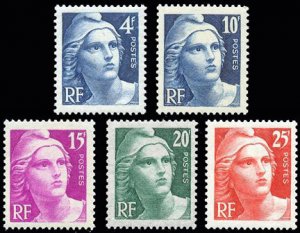 Scott #548-52 Marianne MNH