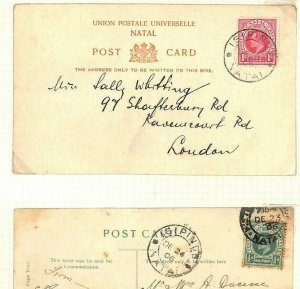South Africa NATAL *Isipingo* CDS Postmark KEVII Cards{2} Album Page AG37