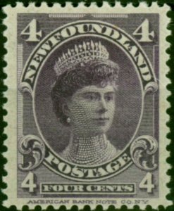 Newfoundland 1901 4c Violet SG89 Fine MM (2)