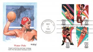 US FIRST DAY COVER SET OF 5 DIFFERENT CACHETS SUMMER OLYMPICS LOS ANGELES 1984