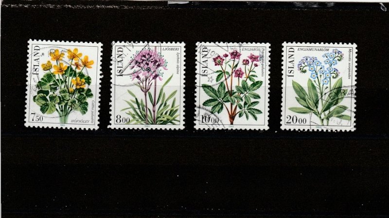 Iceland  Scott#  567-570  Used  (1983 Flowers)