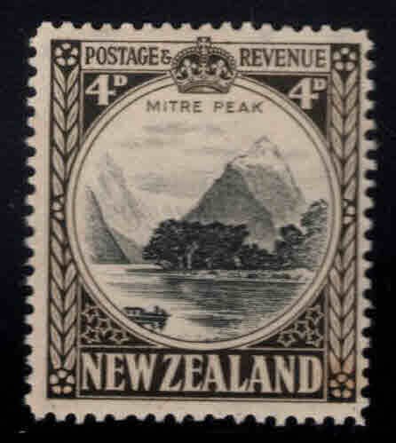 New Zealand Scott 209 MNH** 1935 Mitre Peak stamp wmk 253 from same strip