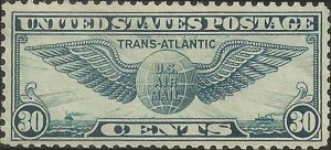 # C24 MINT NEVER HINGED ( MNH ) WINGED GLOBE