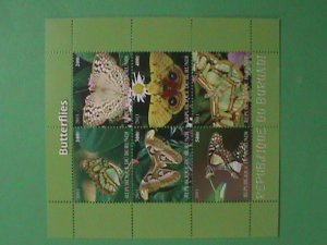 BURUNDI STAMP 2011-  COLORFUL LOVELY BUTTERFLY MINI MNH SHEET  VERY RARE