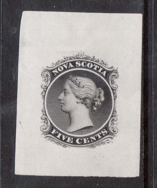 Nova Scotia #10DP XF Large Die Proof In Black