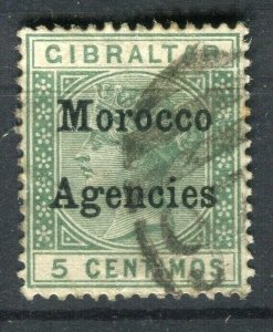 MOROCCO AGENCIES; 1898-99 early classic QV Optd. issue used 5c. value