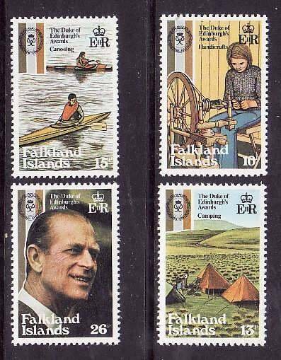 Falkland Is.-Sc#327-30- id9-unused NH set-Duke of Edinburgh's awards-1981-