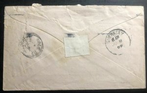 1909 Auckland New Zeland Cover To Guernsey Channel Islands England Via Suez