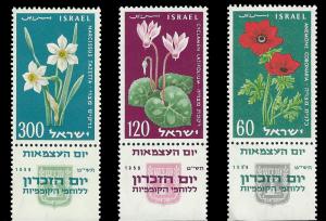 ISRAEL 157-159 w/ tabs MNH