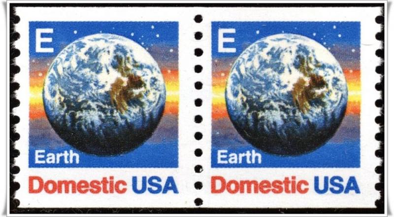 SC#2279 (25¢) E Rate Earth Coil Pair (1988) MNH