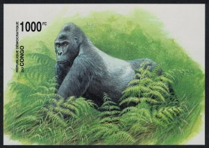 DR Congo WWF Grauer's Gorilla MS Imperf 2002 MNH MI#Block 117B