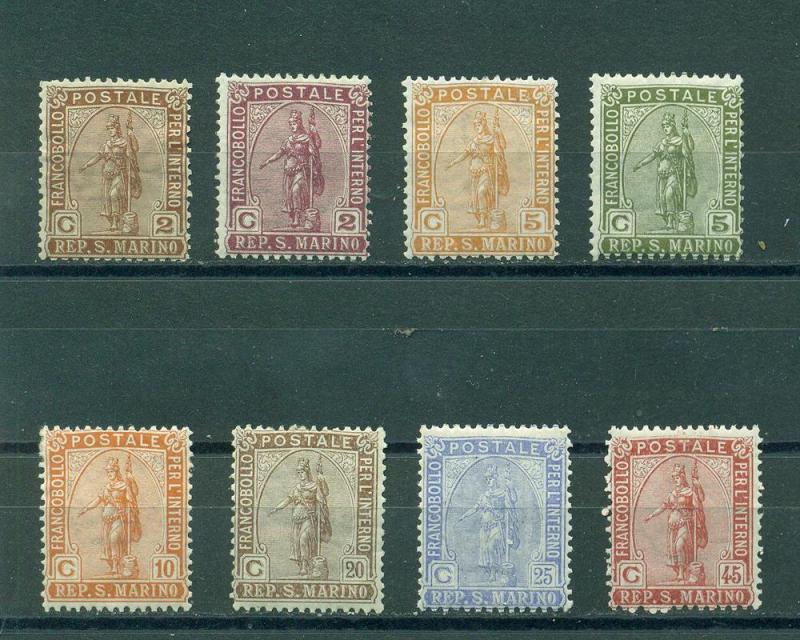 San Marino sc# 32-39 mh cat value $19.00