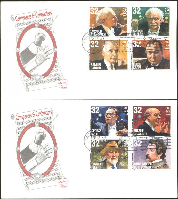 #3158-65 Conductors and Composers Artmaster FDC Set