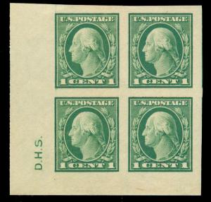 MOMEN: US STAMPS #481 CORNER BLOCK MINT OG NH SUPERB