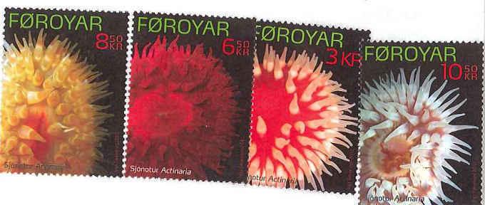 Faroe Islands - Oceanic Anemones - 4 Stamp Set - 6F-002