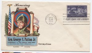 1953 George Patton FDC fluegel cachet [y8448]