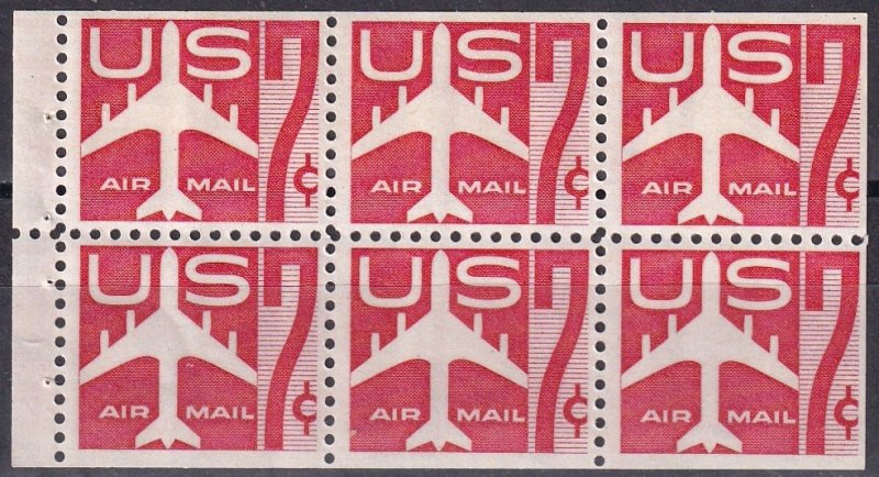 US #C60  MNH Booklet Pane CV $7.00 (Z6216)