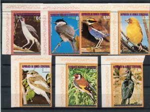 Equatorial Guinea 1976 AFRICAN BIRDS Set of 7 values Perforated MNH