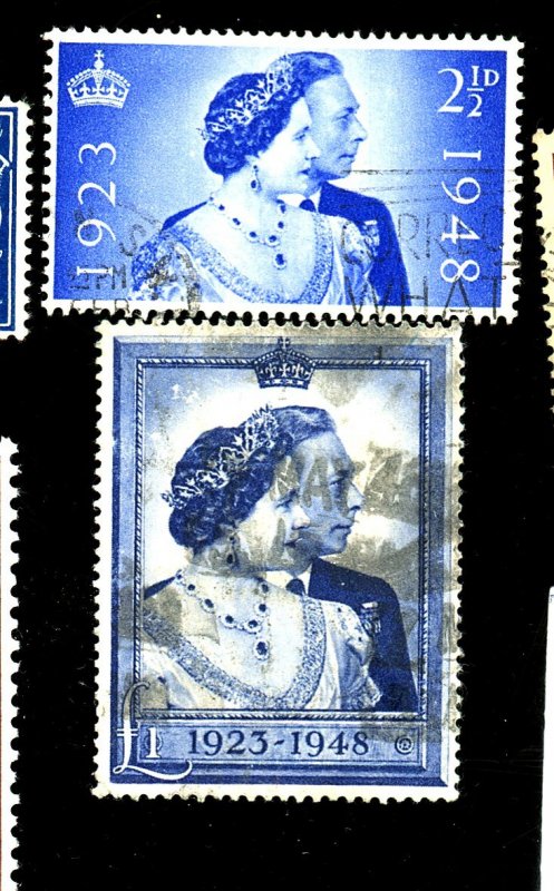 GREAT BRITAIN 267-8 USED 268 V TINY TEAR Cat $29