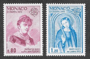 Monaco Scott 961-62 MNHOG - 1975 EUROPA Issue Set