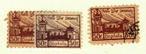 Central Lithuania #J1 (3 copies) mint and used