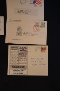 4 US postally used cards (#808)